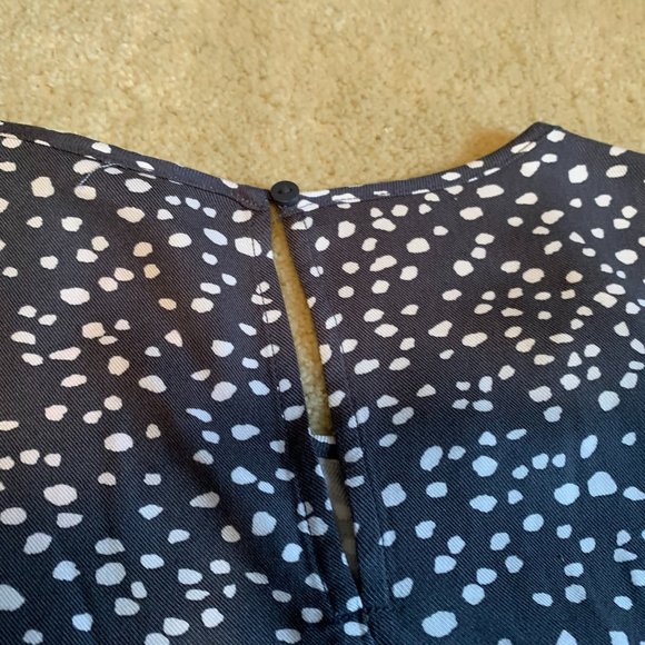 Isabel Maternity by Ingrid & Isabel Blue Polka Dot Midi Tie Dress Size M - Picture 7 of 12